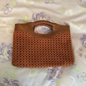 Coastal grandma woven handbag